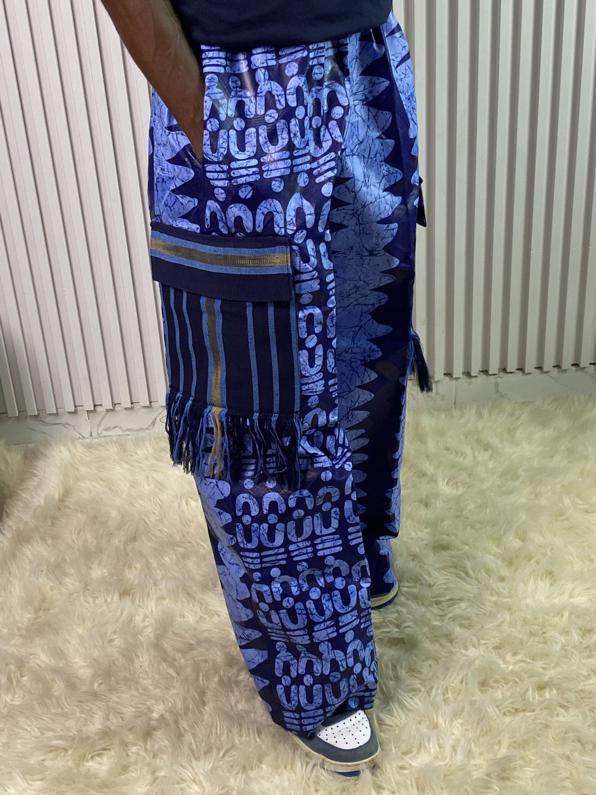 Classic Heritage Kampala Trousers with Aso Oke Pocket (Unisex)